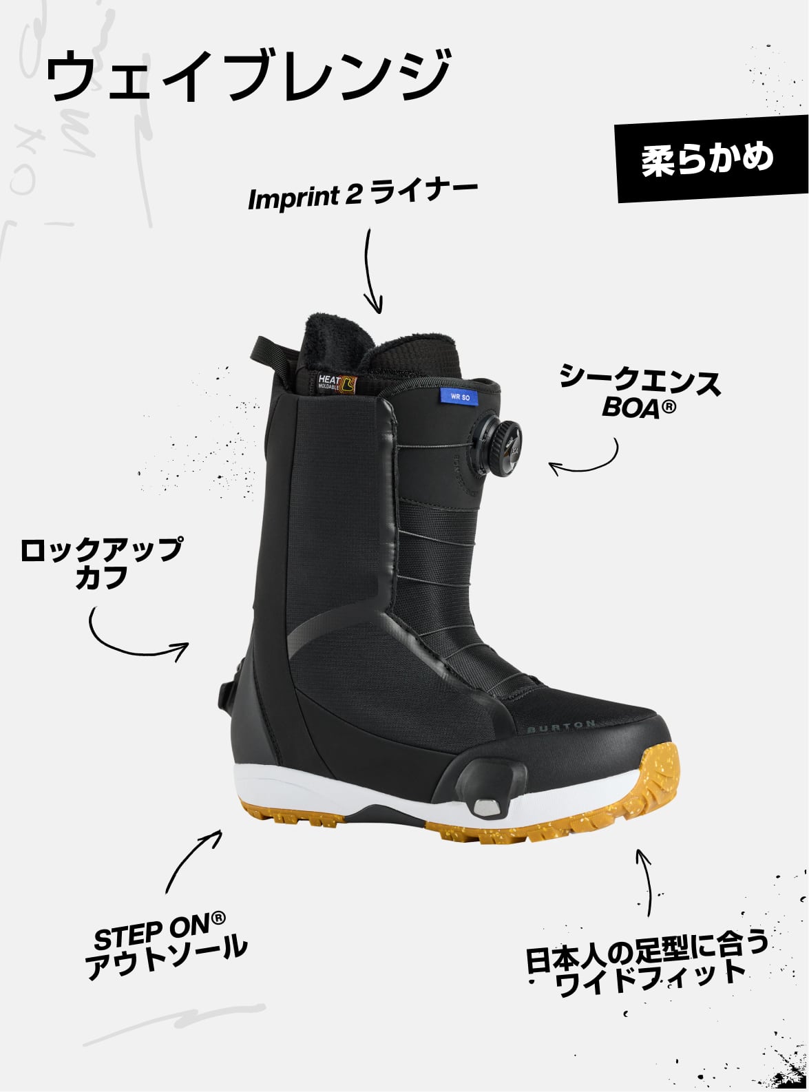 ウィメンズ Burton ウェイブレンジ Step On® ワイド スノーボード