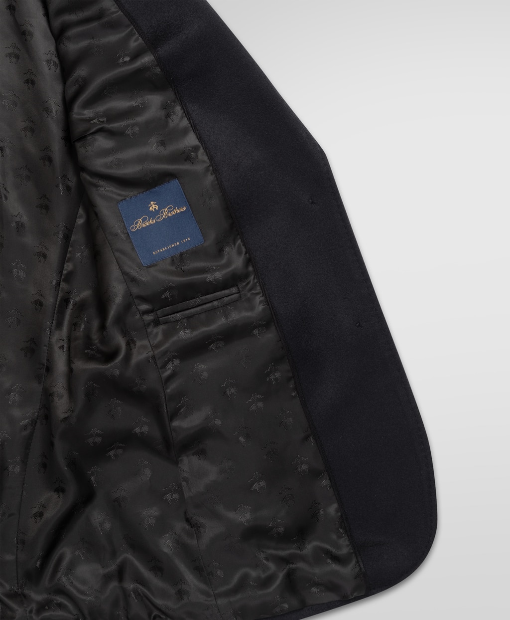 カシミヤ シングル2ボタン ピークドラペルジャケット | Brooks