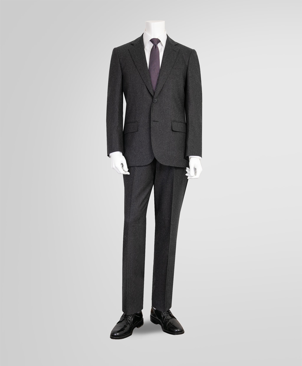 ウール/カシミヤ フランネル シングル2釦スーツ Traditional | Brooks