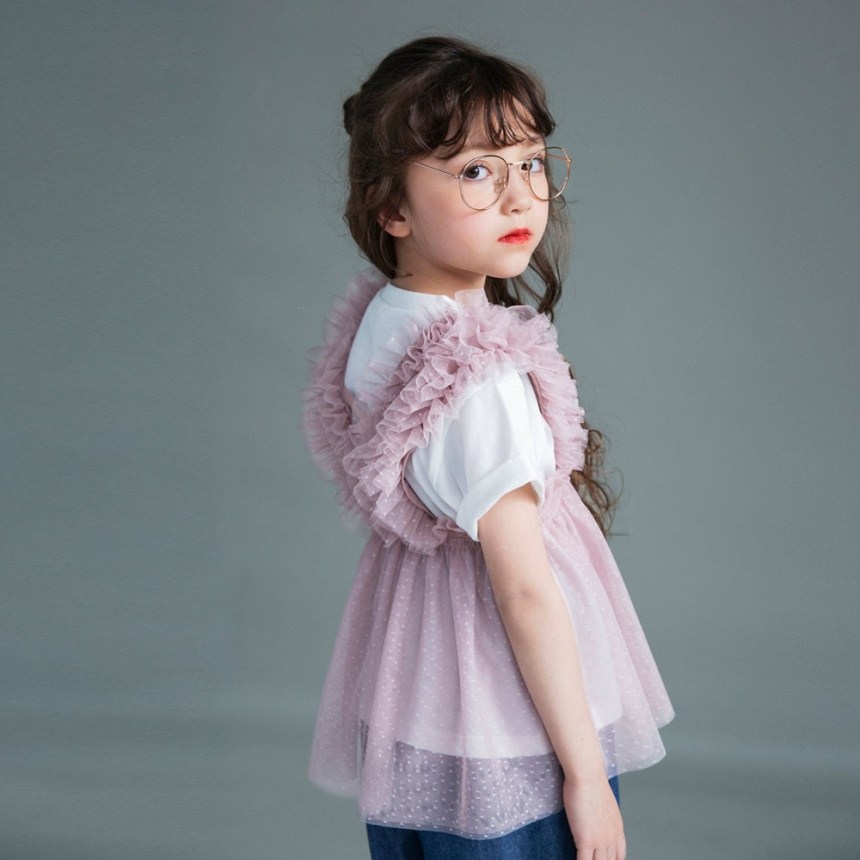 WEB限定】チュールチュニックトップスセット 2026春夏 ｜子供服