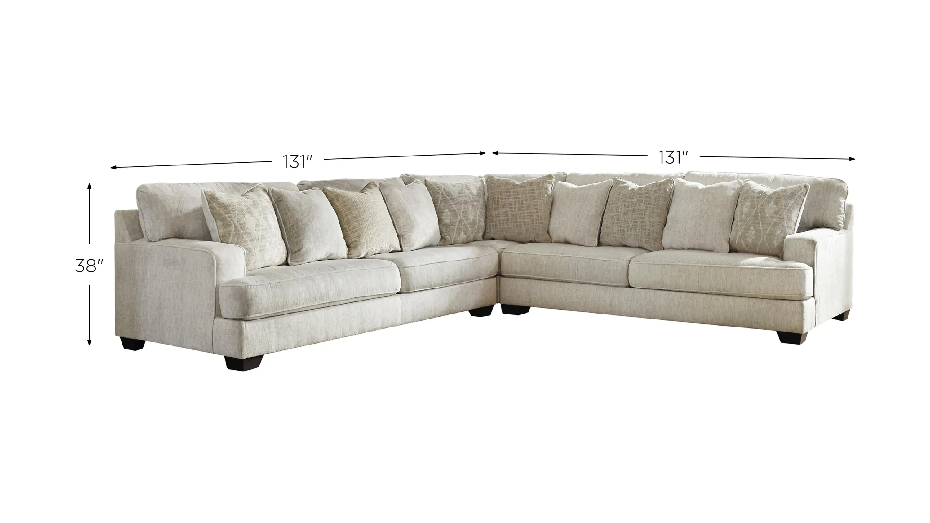 Kearson Chenille 3-pc. Sectional | Raymour & Flanigan