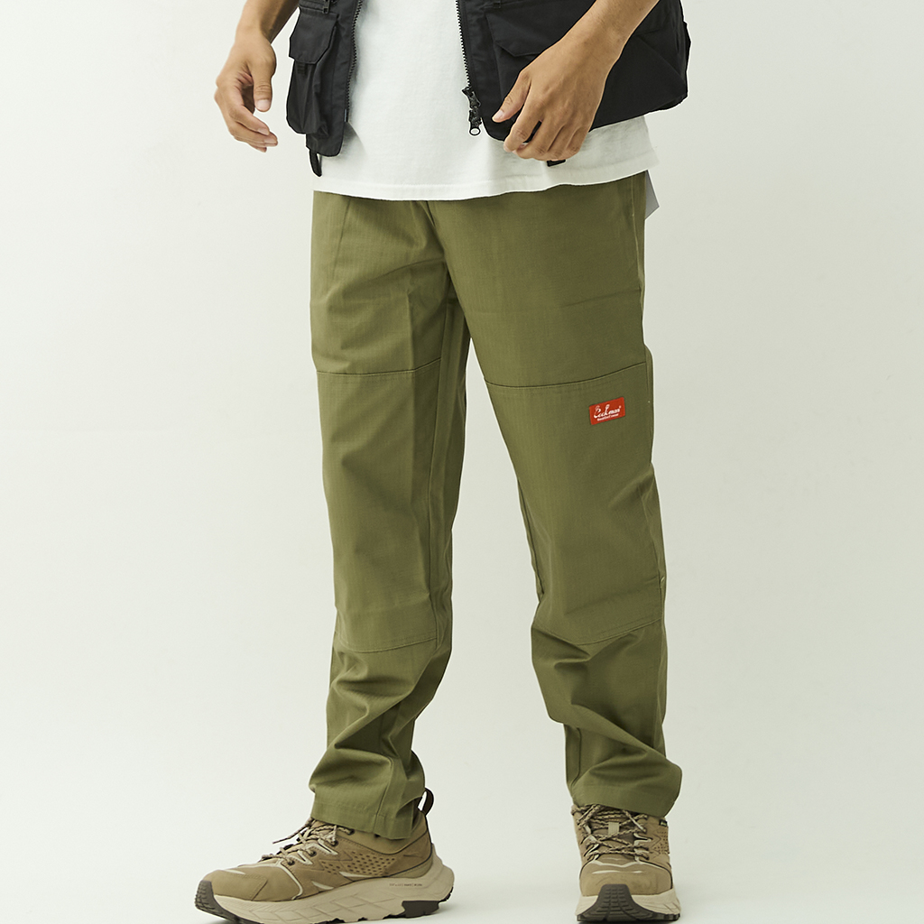 クックマン | Chef Pants Double knee Ripstop Olive | パンツ | GO