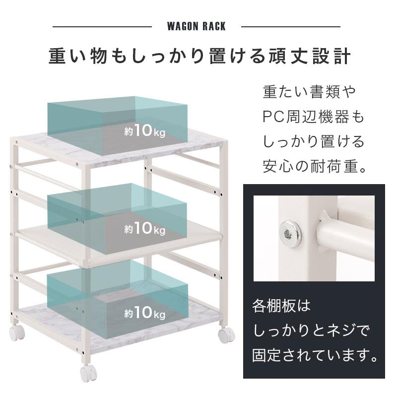 キャスター付きサイドワゴン 本棚 ラック キャスター付き収納 おしゃれ