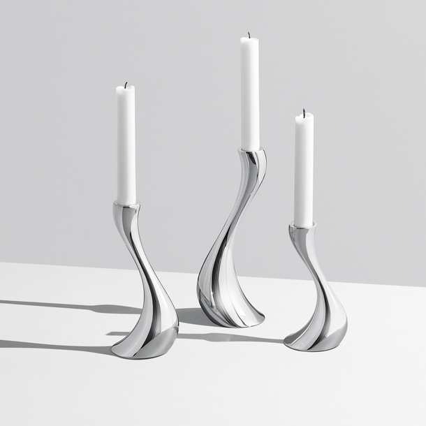 COBRA candleholder set of three in stainless steel | Georg Jensen
