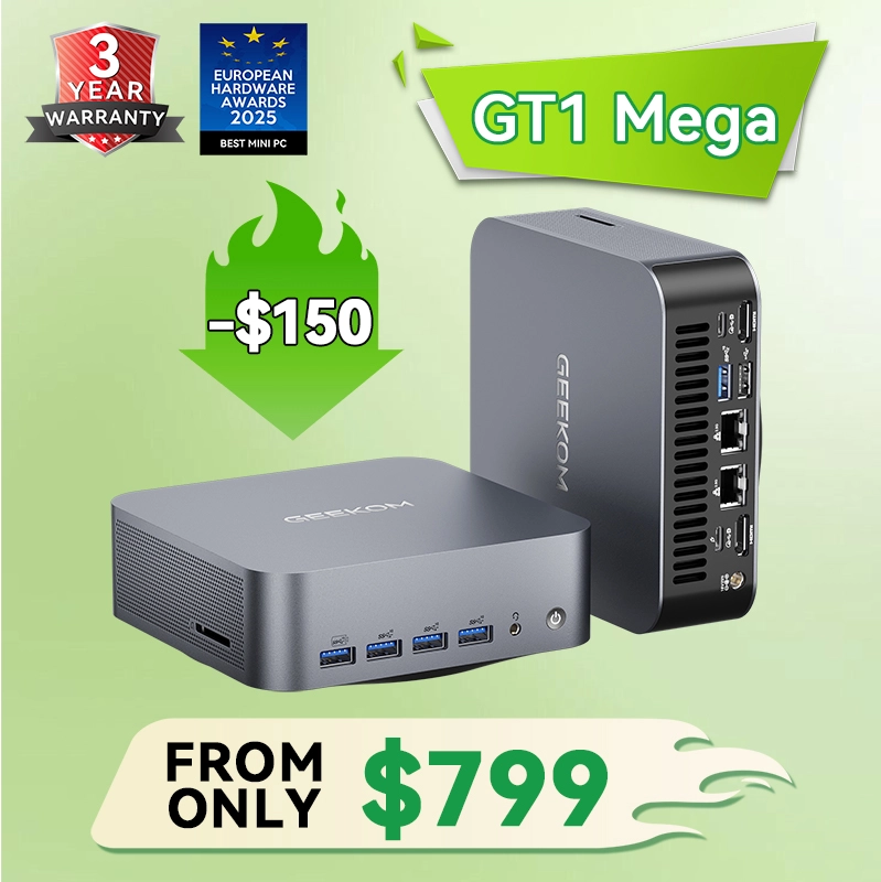 GT1 Mega AI mini PC | Powered by Intel Core Ultra 7/9 - GEEKOM