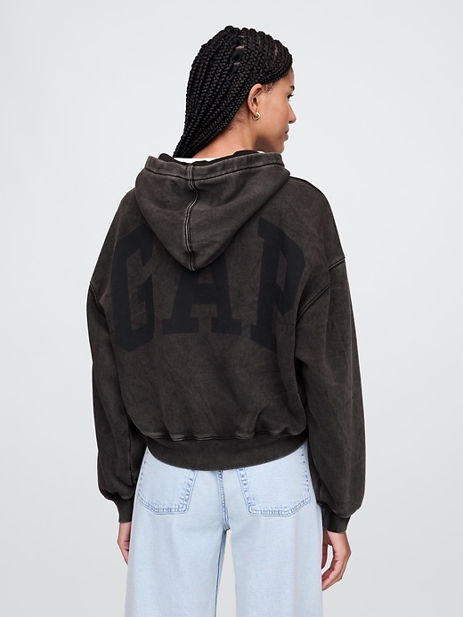 VintageSoft Crop Logo Hoodie | Gap