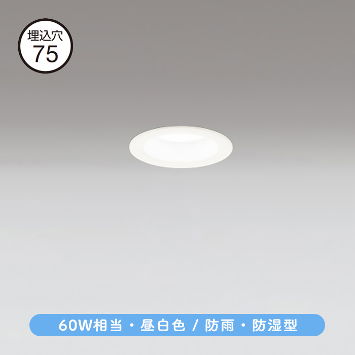 バスルーム ダウンライト Φ75mm・60W｜昼白色｜照明のライティング