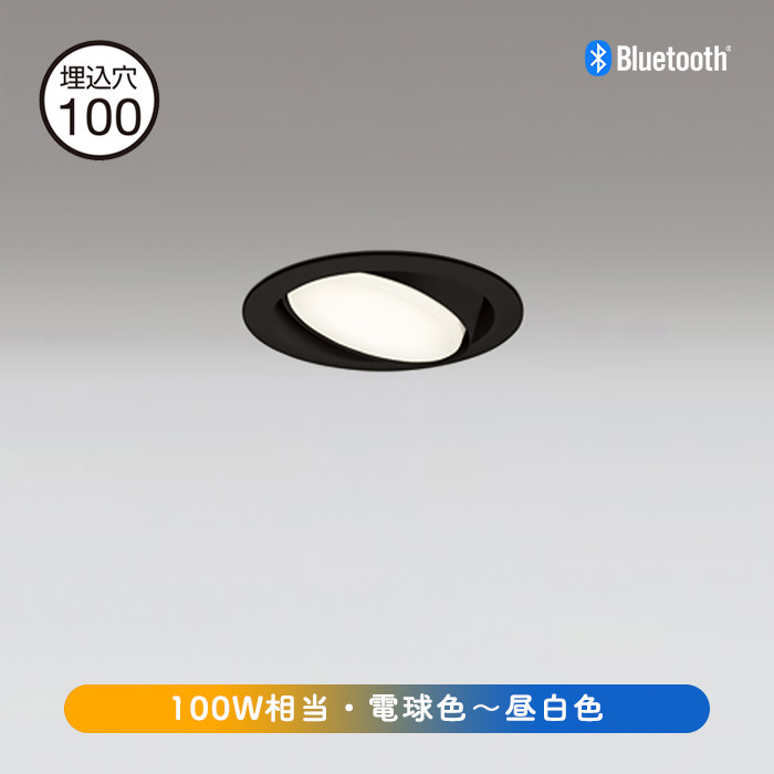 調光調色 ユニバーサルダウンライト Φ100mm・100W｜ブラック｜照明の