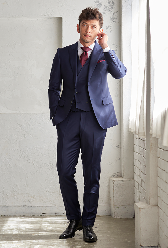 ギンザグローバルスタイル カノニコ スーツ セットアップ ネイビー