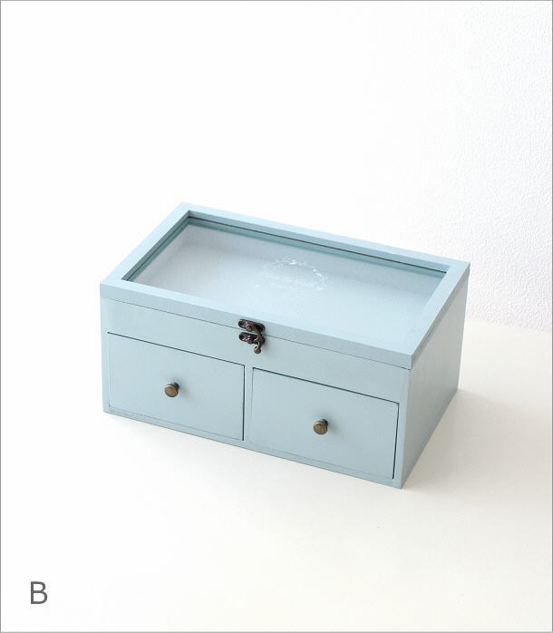 アクセサリーケース 木製 ガラス 小物入れ かわいい 可愛い おしゃれ