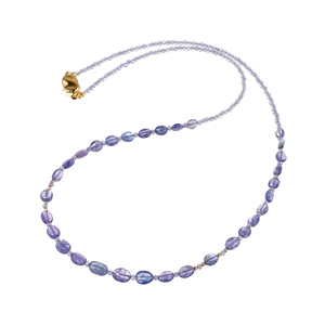 GSTV SV/K18YG タンザナイト ネックレス TA 約32.00ct