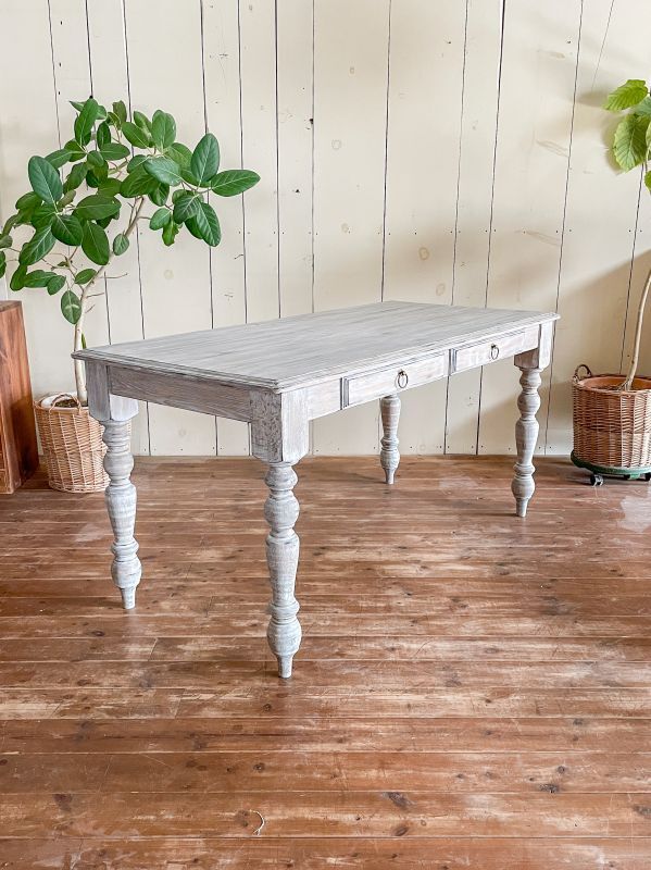 フランスアンティーク調シャビーシックダイニングテーブルW1400@大阪東京