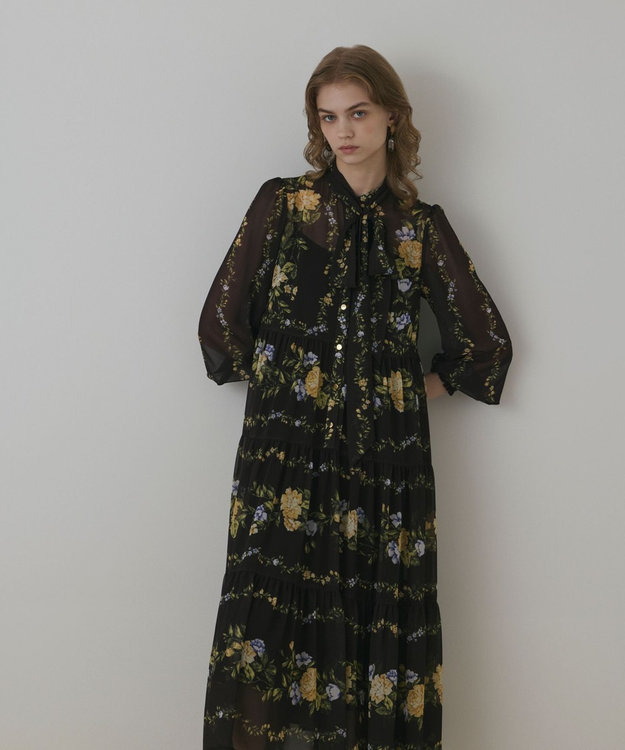 フラワープリントティアードワンピース / GRACE CONTINENTAL | GRACE