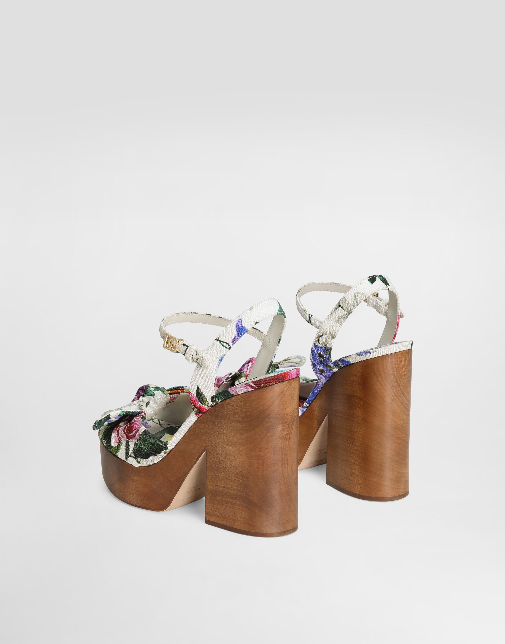 Jacquard platform sandals in Print for Women | Dolce&Gabbana® US