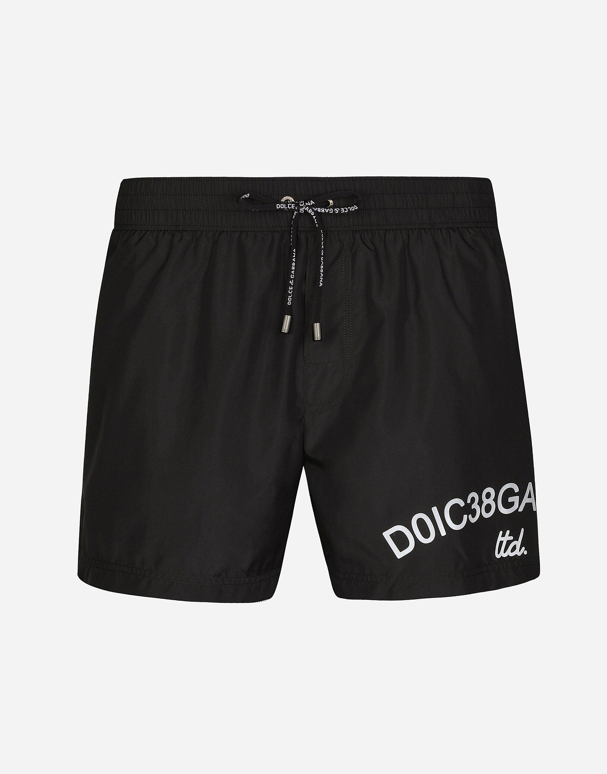 Short swim trunks with Dolce&Gabbana logo in Black for Men