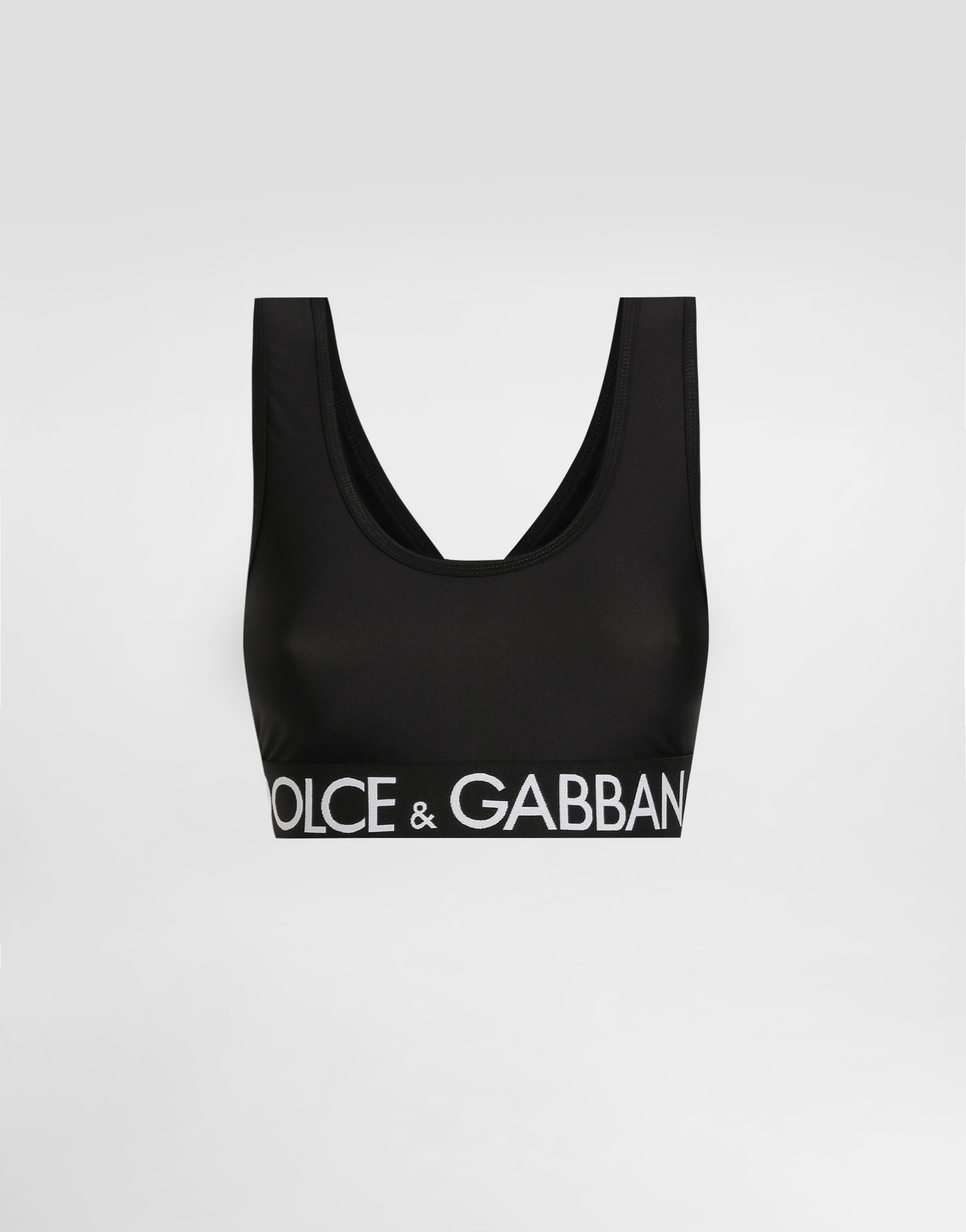 Spandex jersey top in Black for Women | Dolce&Gabbana® US