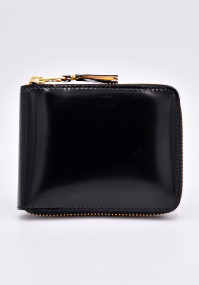 COMME DES GARCONS SA7100MI MIRROR INSIDE ZIP WALLET GOLD | DOSHABURI