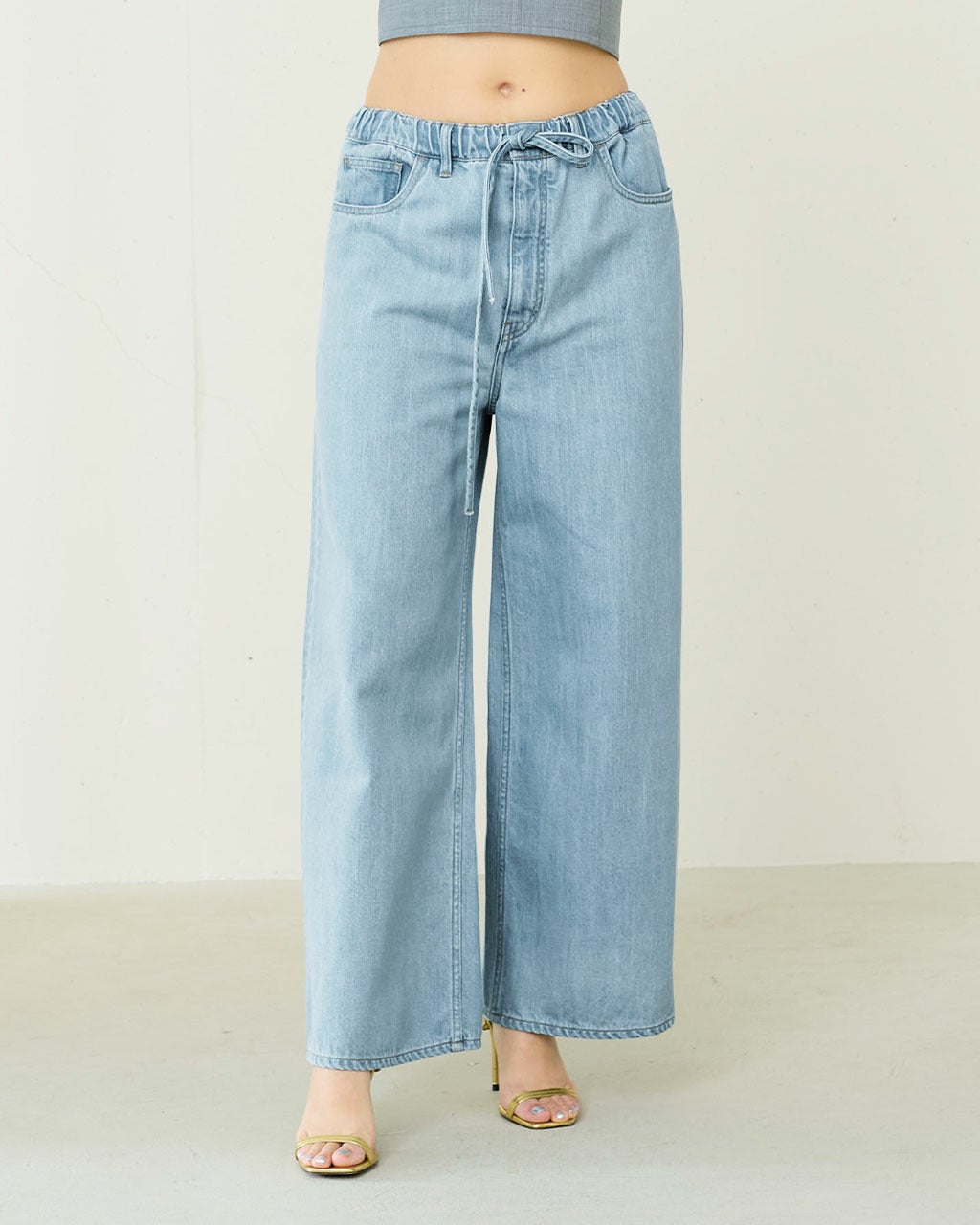 ソフトデニム・ドローコードパンツ/DoCLASSE