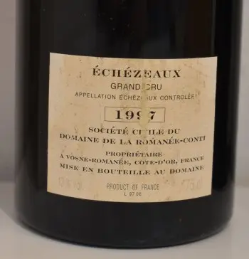 1997年 DRC エシェゾー （ドメーヌ・ド・ラ・ロマネ・コンティ