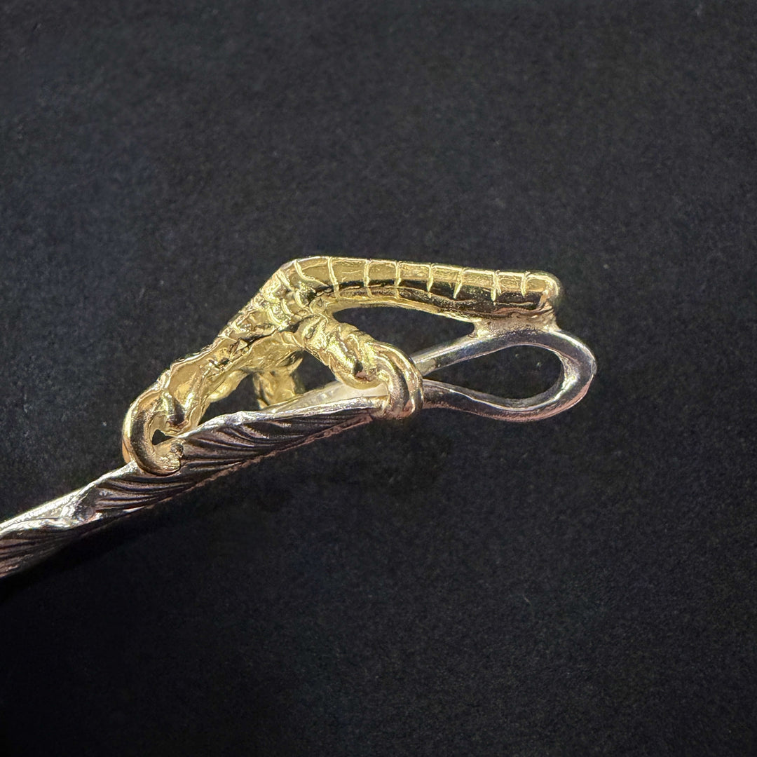 ゴローズ goro's [特注][超美品]金ツメメタル付特大フェザー(左