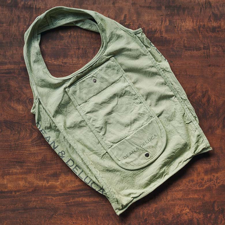 天然染めショッピングバッグ葡萄 グリーン| DEAN & DELUCA【公式】