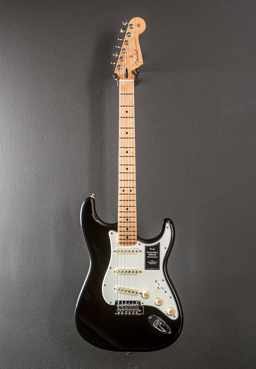 Player II Stratocaster - Black w/Maple – Dave's Guitar Shop