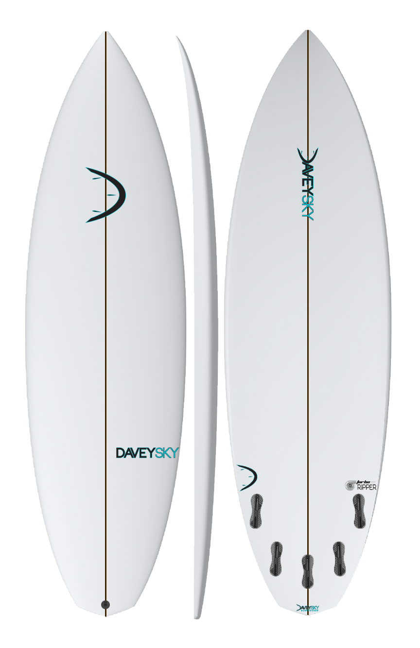 Turbo Ripper | Performance Hybrid Shortboard | DaveySKY Surfboards