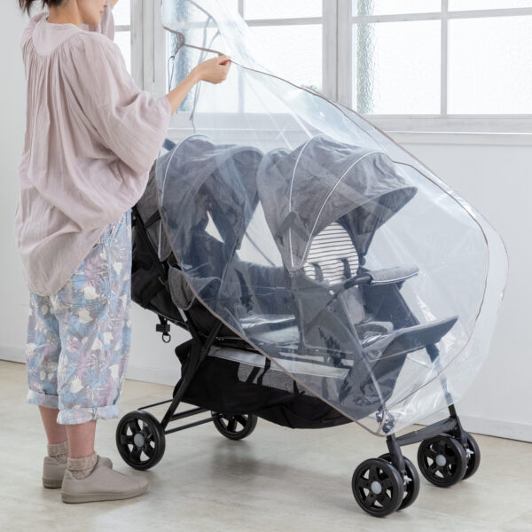 2人乗りベビーカー用レインカバー ベビー便利グッズ ｜ ダイヤ