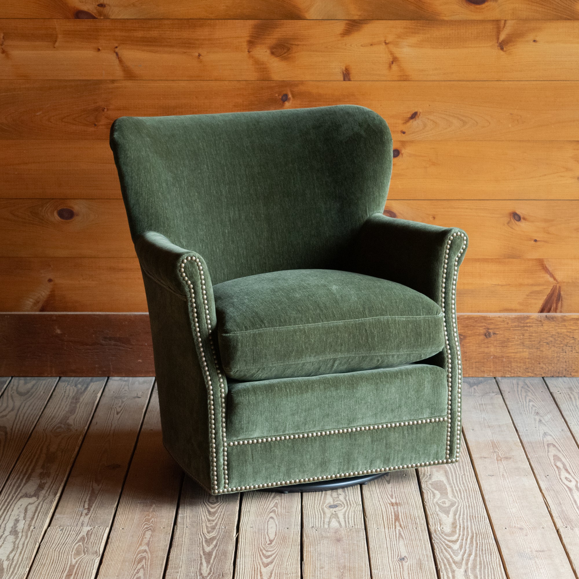 Hawthorn Chair in Everest Forest | Green Velvet Chair with
