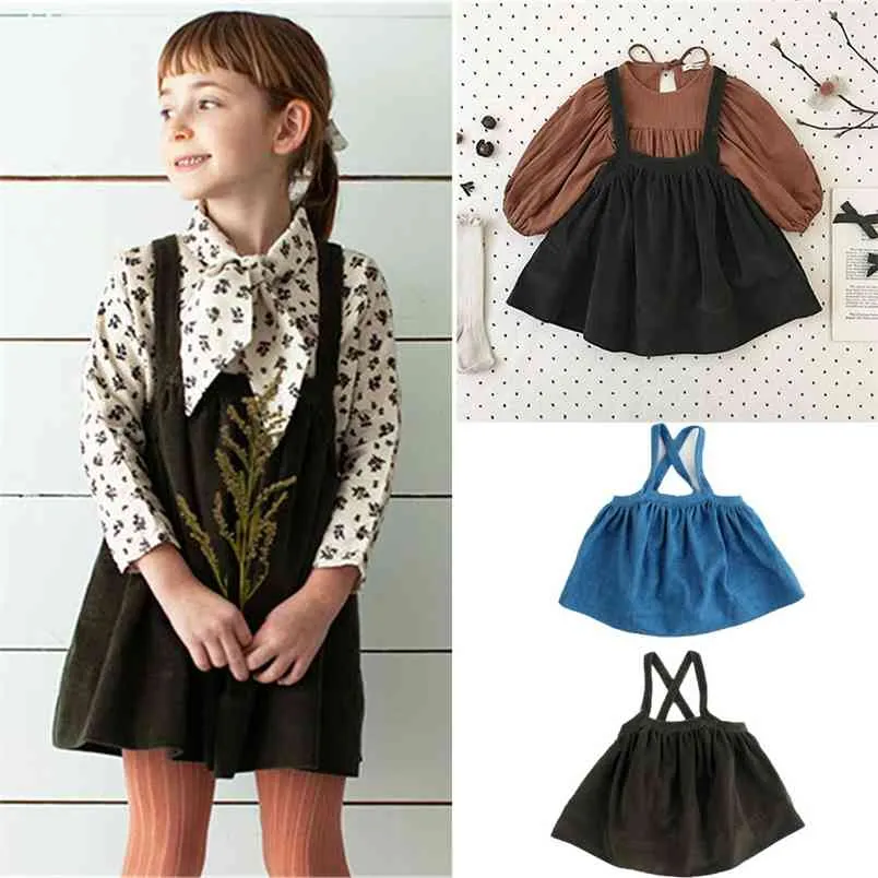 Soor Ploom Children Beautiful Winter Sling Dress Corduroy Denim