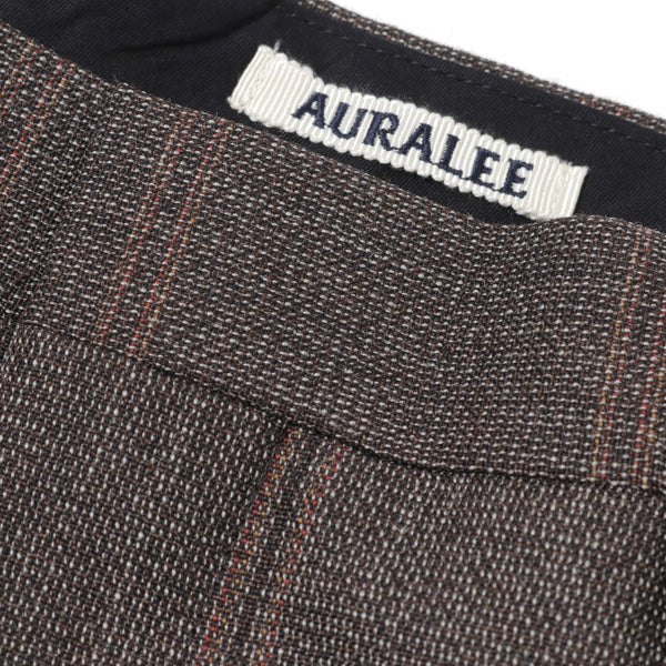 BLUEFACED WOOL CHECK WIDE SLACKS (A21AP02CB) | AURALEE / パンツ