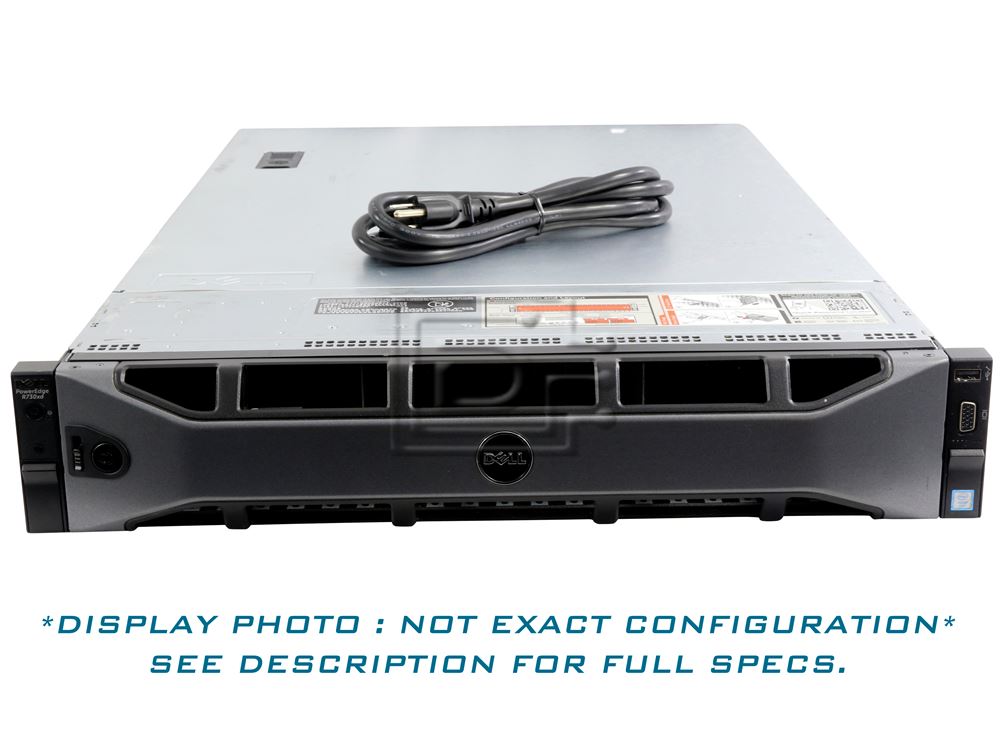 Dell PowerEdge R730XD 2U Rackmount Server, Single Xeon E5-2640v3