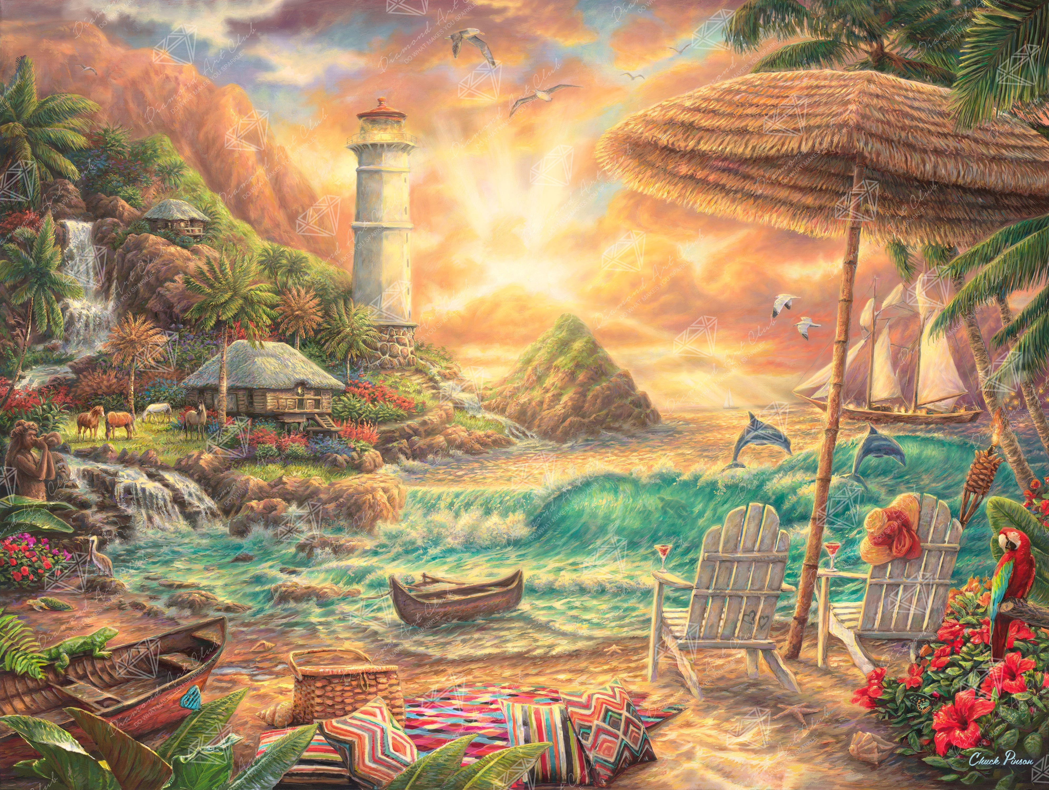 Beachcomber's Bounty Diamond Art Painting | Diamond Art Club