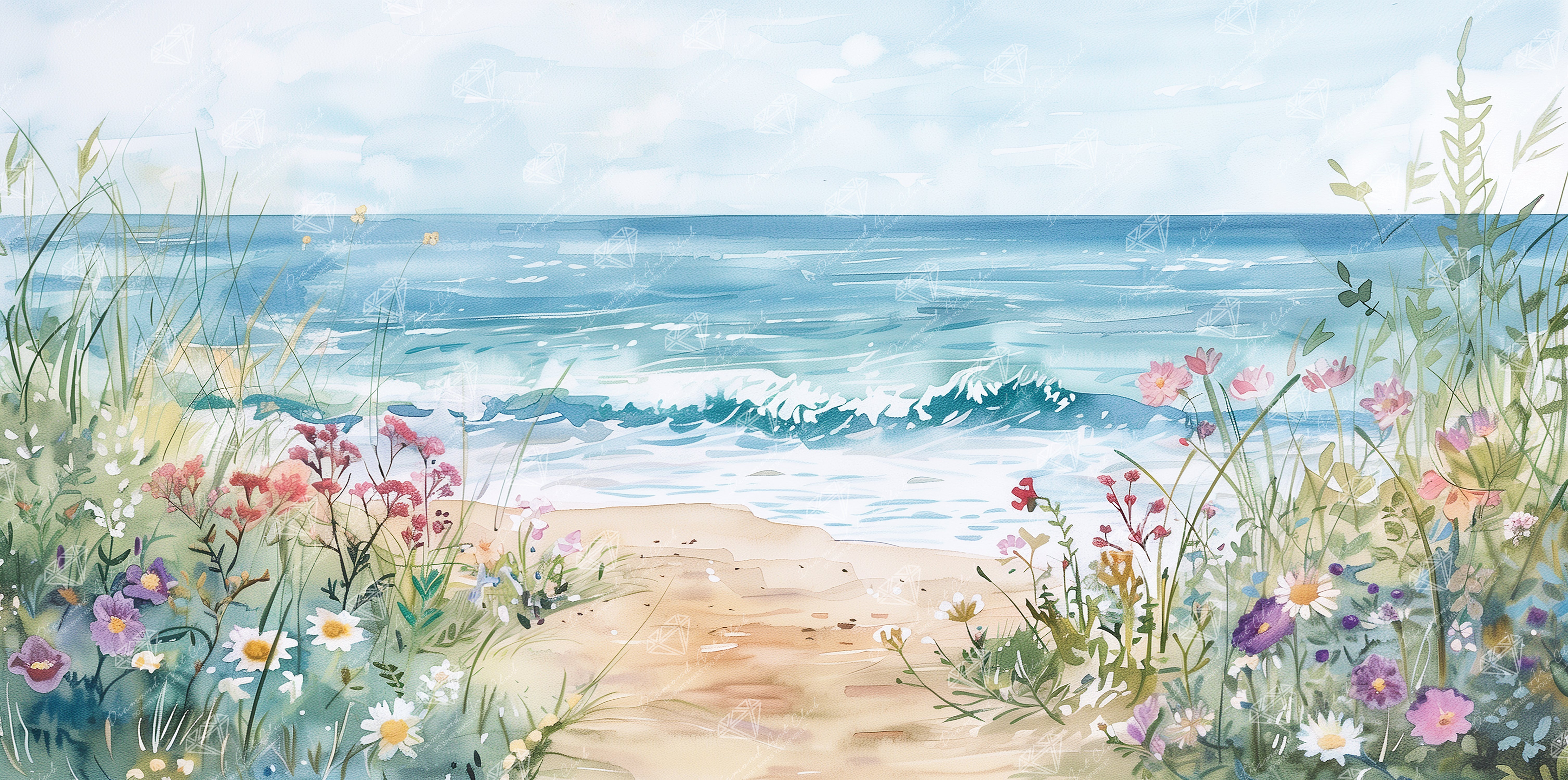 Wildflower Seascape – Diamond Art Club