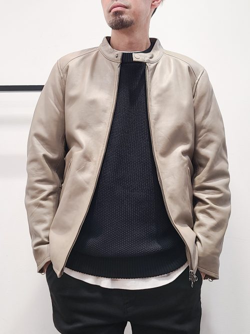LEATHER】シングルライダースコーデ【BEIGE】 – The DUFFER of St