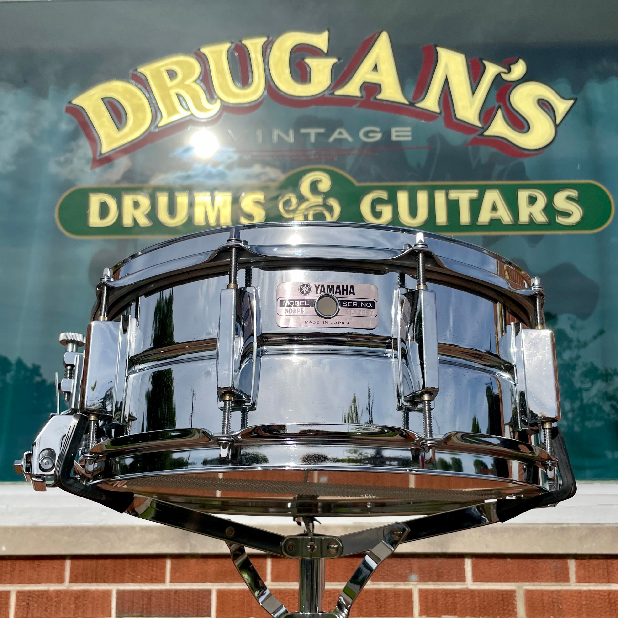 1980s Yamaha SD295 5.5x14 Snare Drum Chrome 10-Lug MIJ – Drugan's