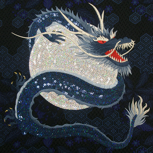 商品詳細：龍神様刺繍アート 青龍｜emonya／ええもんや