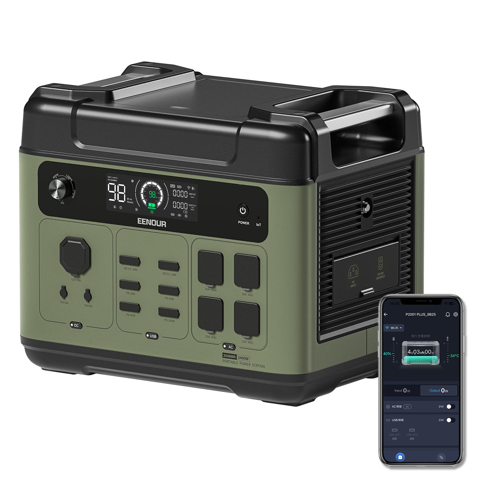 ポータブル電源P2001PLUS 2048Wh – EENOUR
