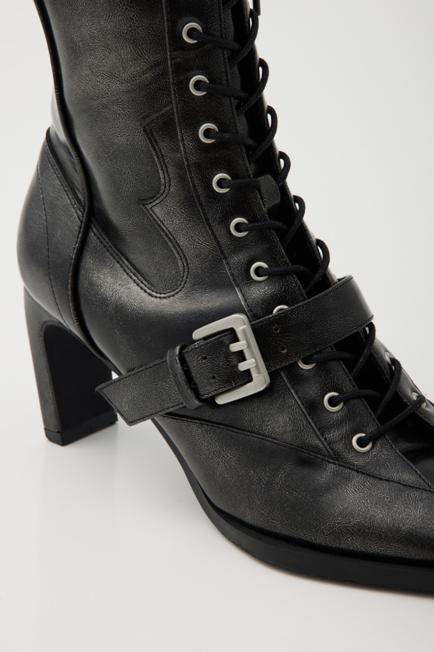 SLY | 【LIMITED ITEM】POINTED LACE UP WESTERN ブーツ (ブーツ