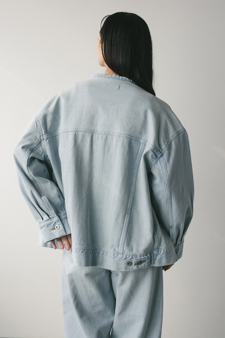 STYLEMIXER | ノーカラーデニムジャケット (デニムジャケット ) |SHEL