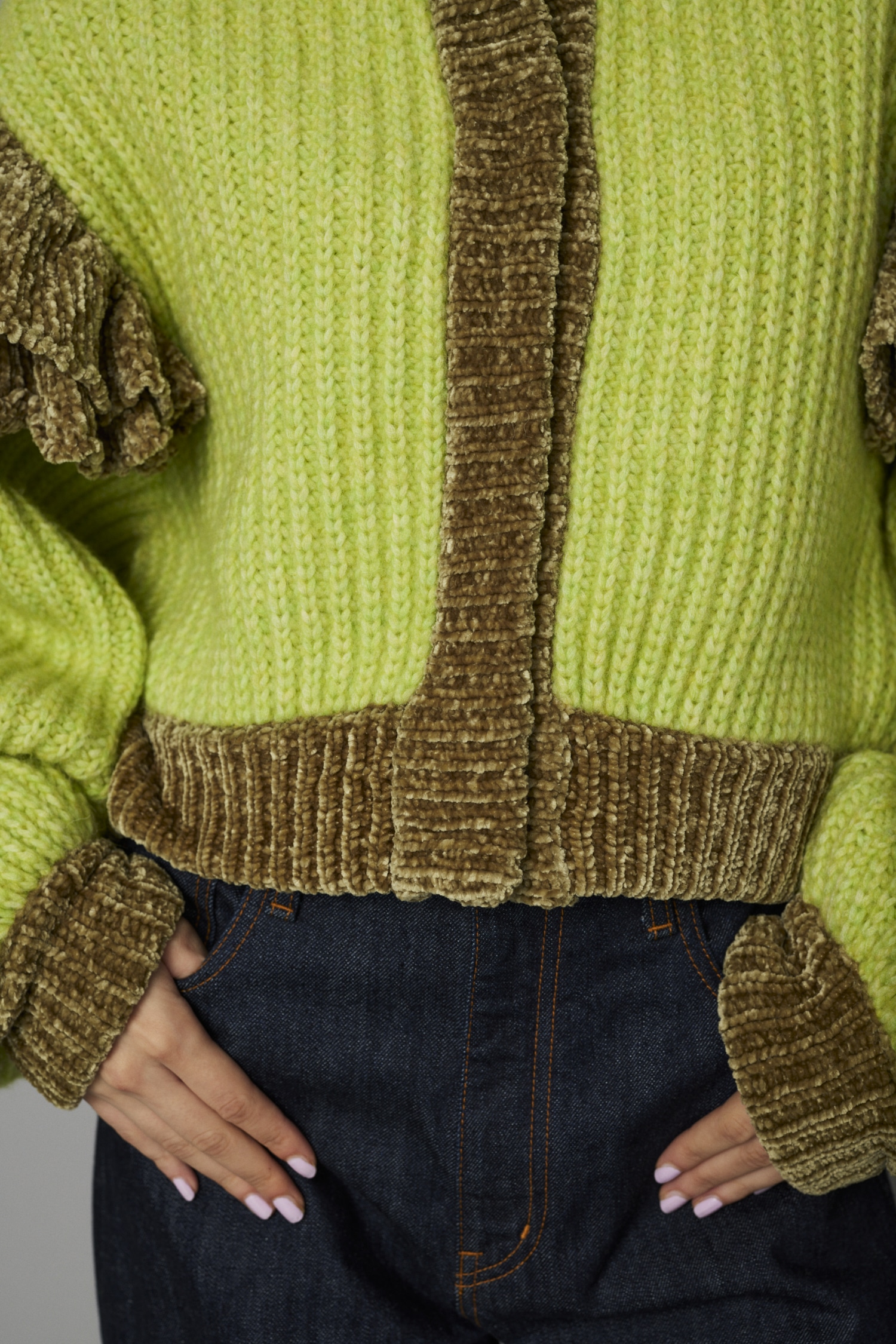 HeRIN.CYE | Frill shoulder cardigan (カーディガン ) |SHEL'TTER