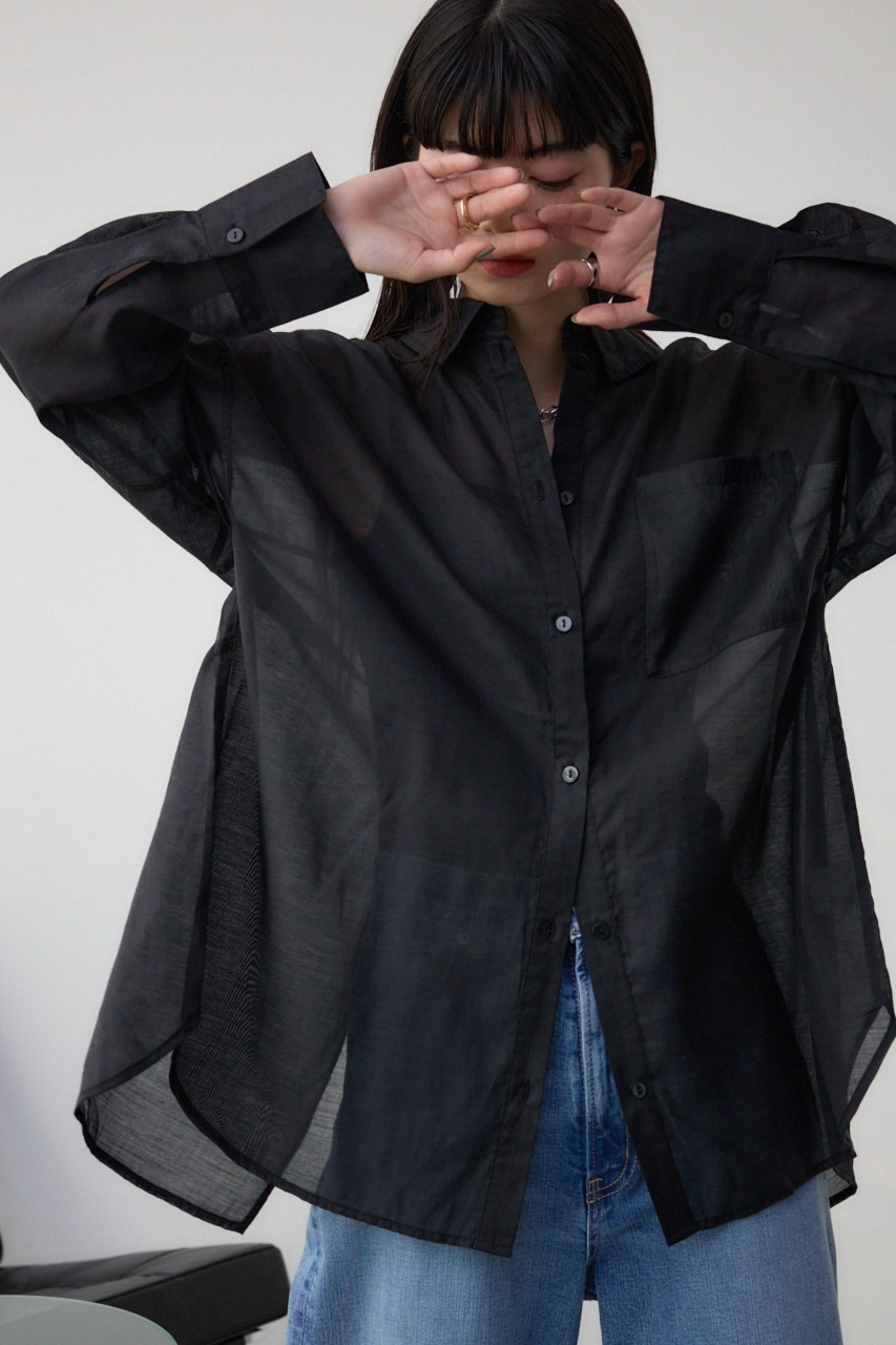 AZUL BY MOUSSY | バックスリットシアーオーバーシャツ (シャツ