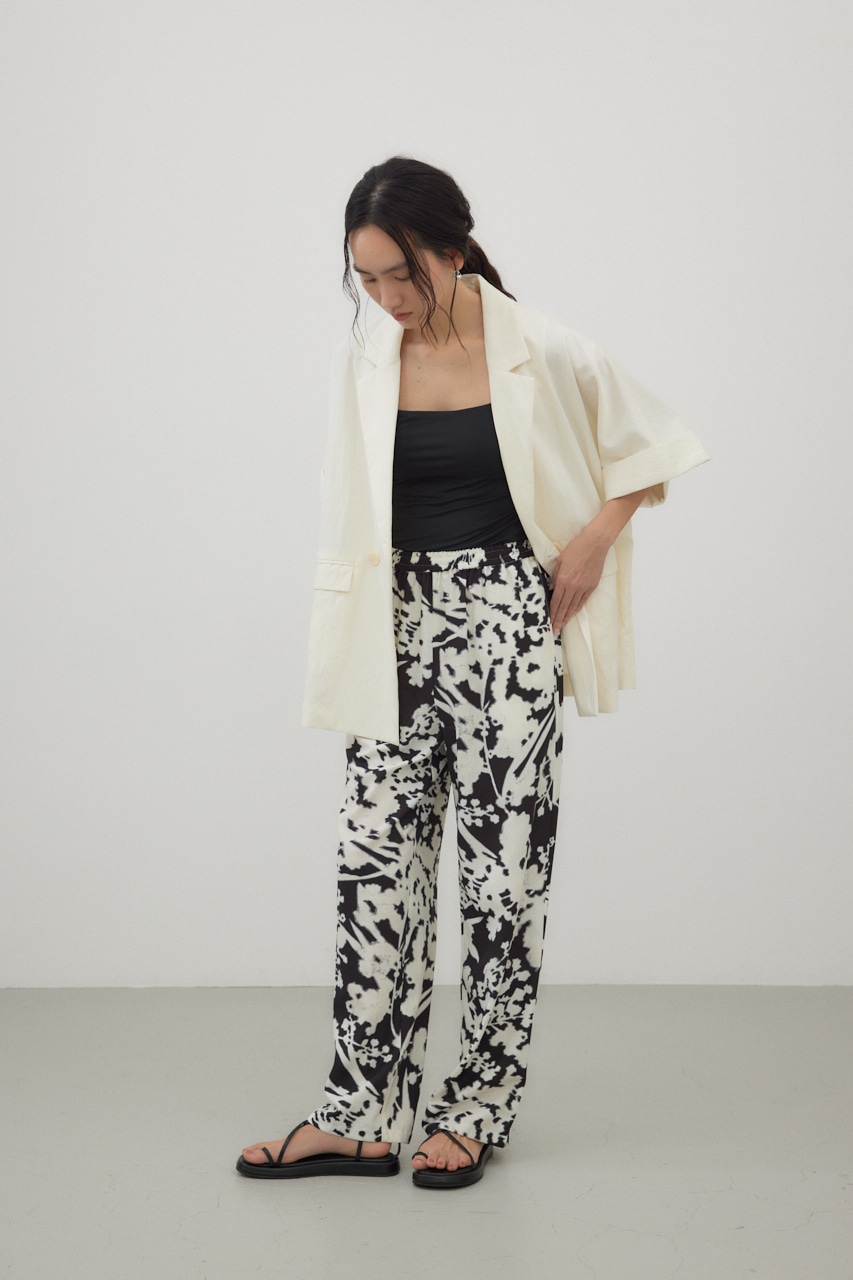 TSURU フラワープリント カジュアルパンツ 36号 TSURU by Mariko