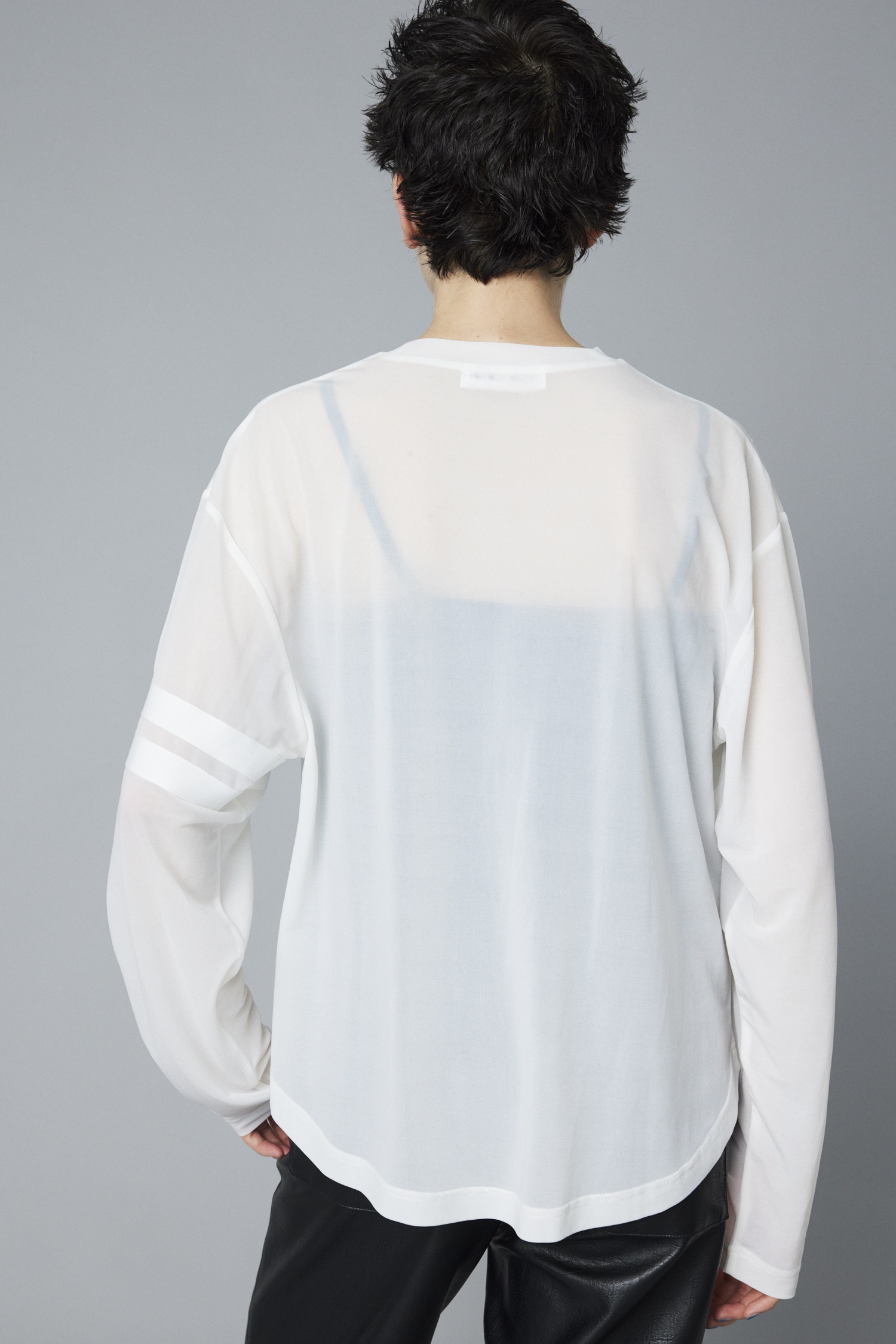 HeRIN.CYE | Sheer line tops (Tシャツ・カットソー(長袖) ) |SHEL