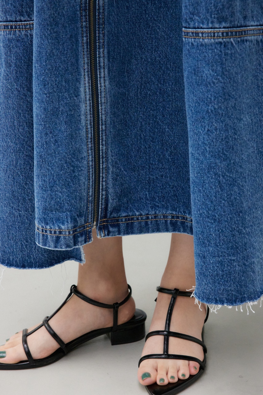 AZUL BY MOUSSY | ロングデニムワンピース (ワンピース(ミニ