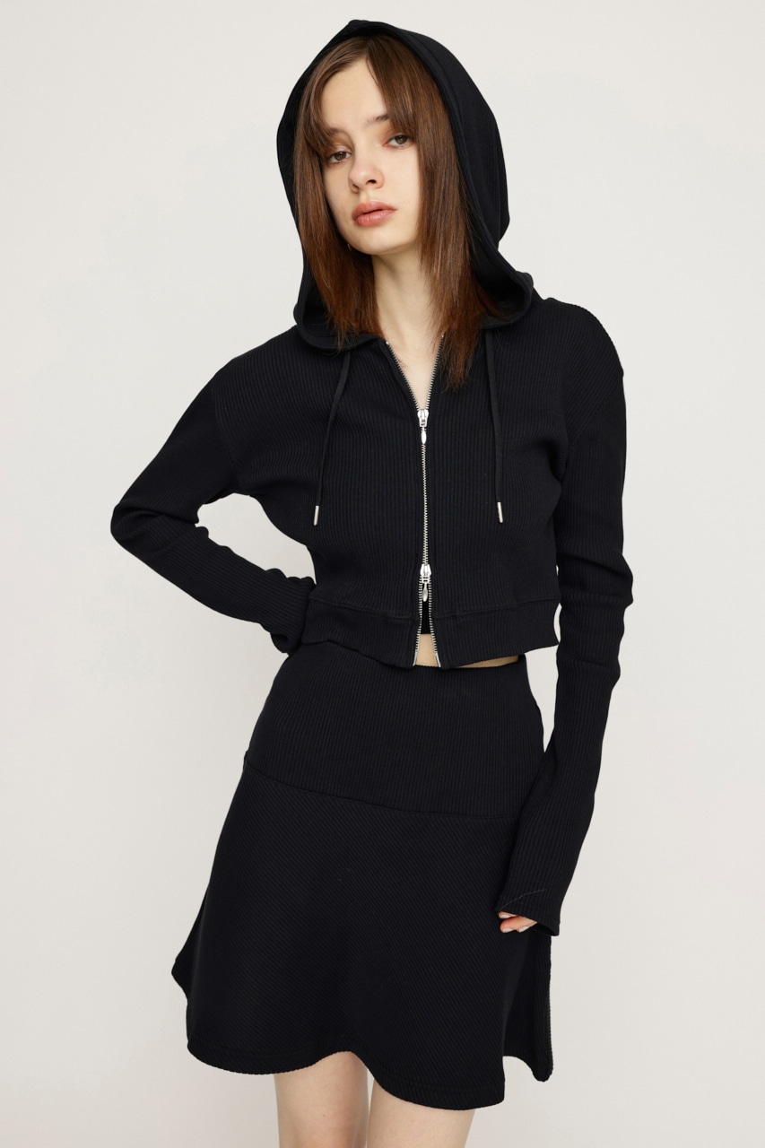 SLY | CROPPED HOODIE FLARE SK 2P (ワンピース(ミニ・ミディアム