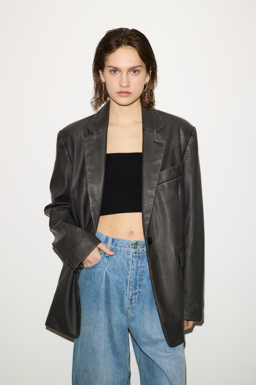 THROW by SLY | 【THROW】F／LEATHER BOXY ジャケット (ジャケット