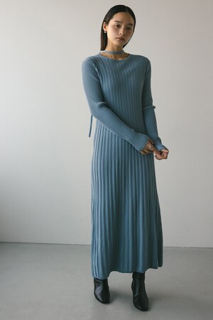 STYLEMIXER | チェンジリブニットフレアワンピース (ワンピース(ロング