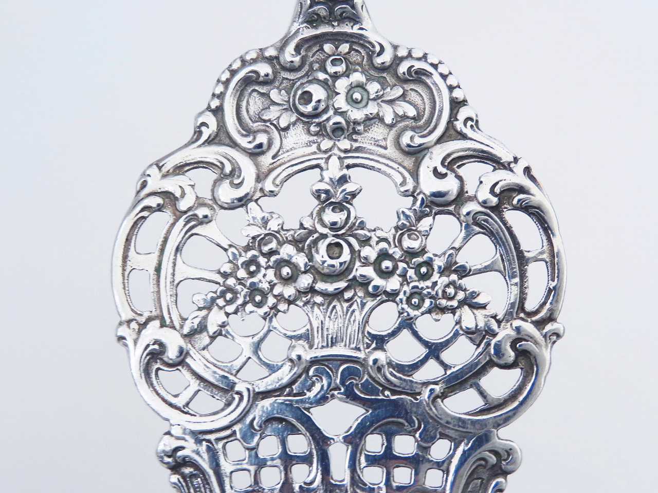 ドイツ ケーキサーバー ヴィンテージ 薔薇・天使 シルバー835 ドイツ