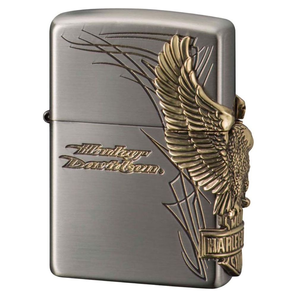 Zippo Harley Davidson Japan Limited Eagle 3-sides Metal Antique